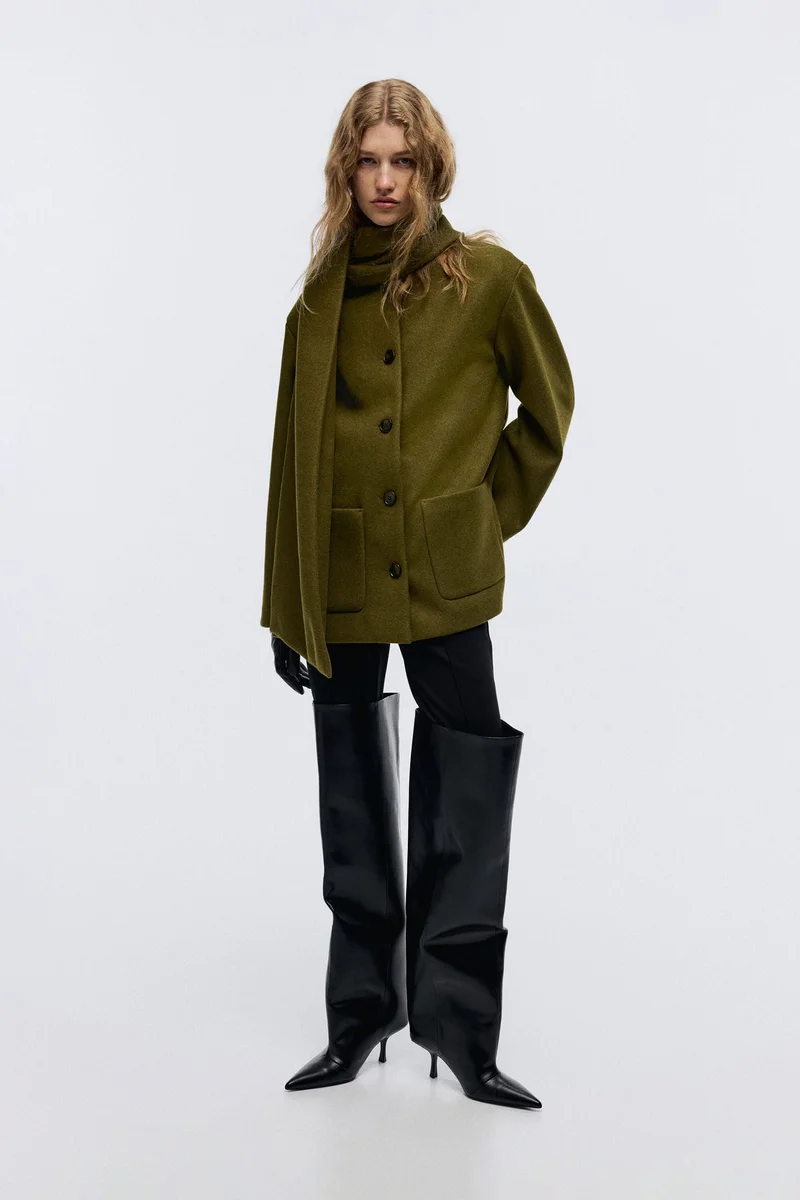 H&M Scarf-detail coat