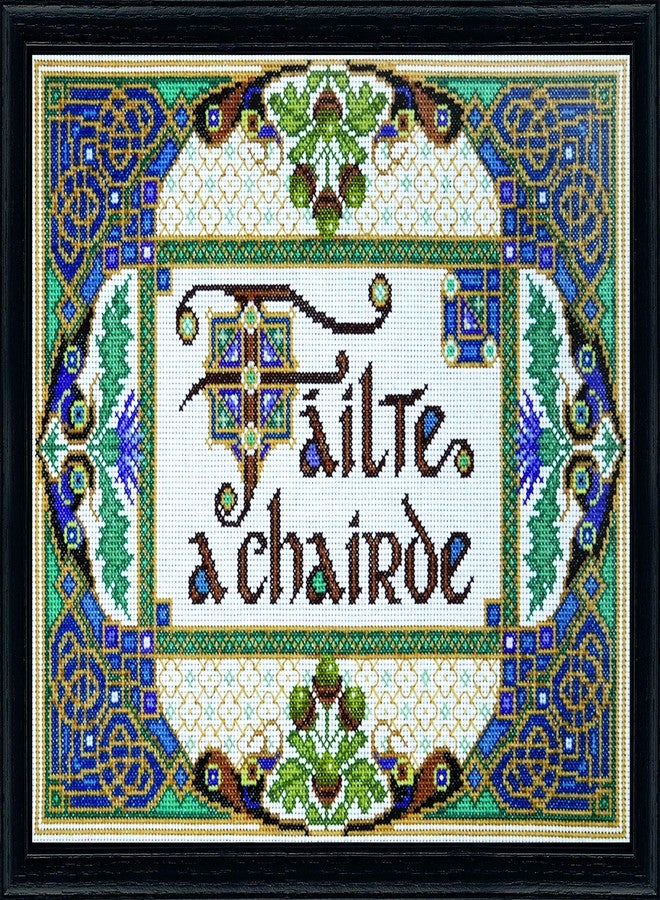 Tobin Failte a Chairde (Welcome Friends), 10'' x 10'' Counted Cross Stitch Kit