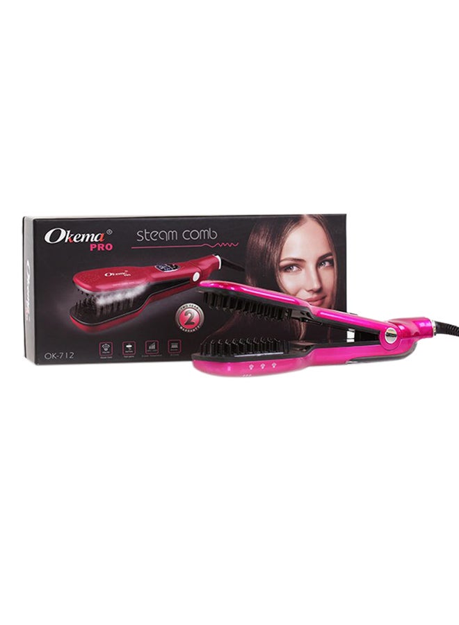 Okema Electric Steam Comb OK-712 Pink/Black - Image 2
