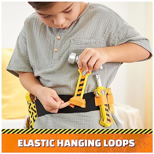 Rubble & Crew, Rubble’s Construction Tool Belt, with 6 Piece Kids Tool Set, Pretend Play Costume with Kids Toys for Ages 3 and Up - Image 3