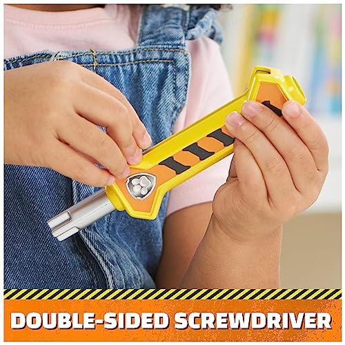Rubble & Crew, Rubble’s Construction Tool Belt, with 6 Piece Kids Tool Set, Pretend Play Costume with Kids Toys for Ages 3 and Up - Image 4