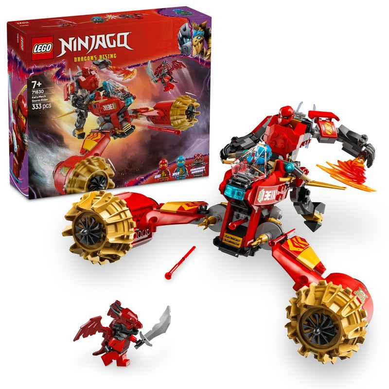 LEGO NINJAGO Kai’s Mech Storm Rider 2in1 Ninja Toy Set 71830 (Age 7+, 333 Pieces) - Image 1
