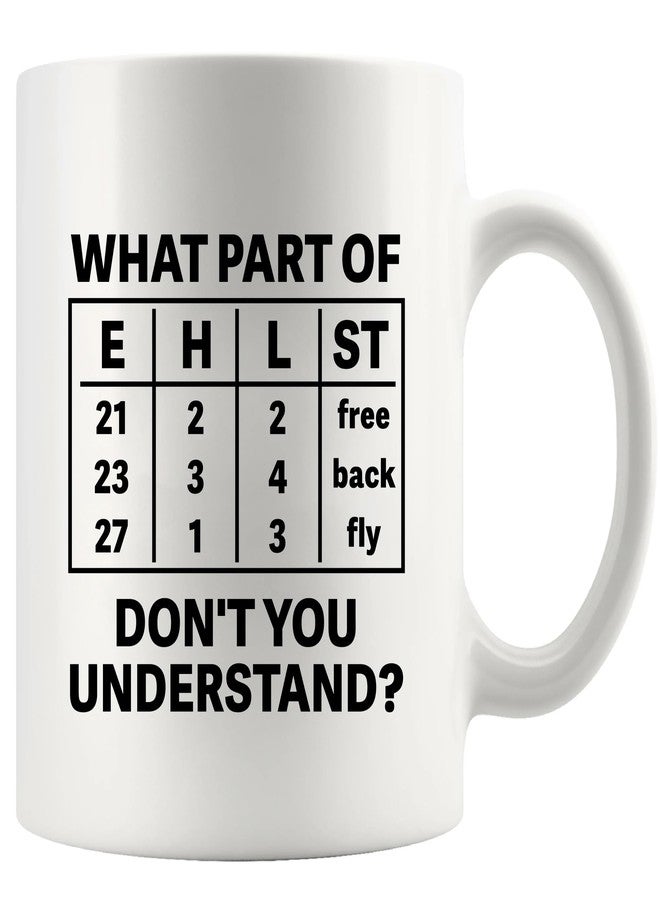 Panvola بانفولا - ما الجزء الذي لا تفهمه؟ هدايا للسباحين - كوب سيراميك أبيض ساخر للسباحين - 11 أونصة - للأخ أو الأخت أو الحبيب أو الحبيبة أو الزوج أو الزوجة - Image 1