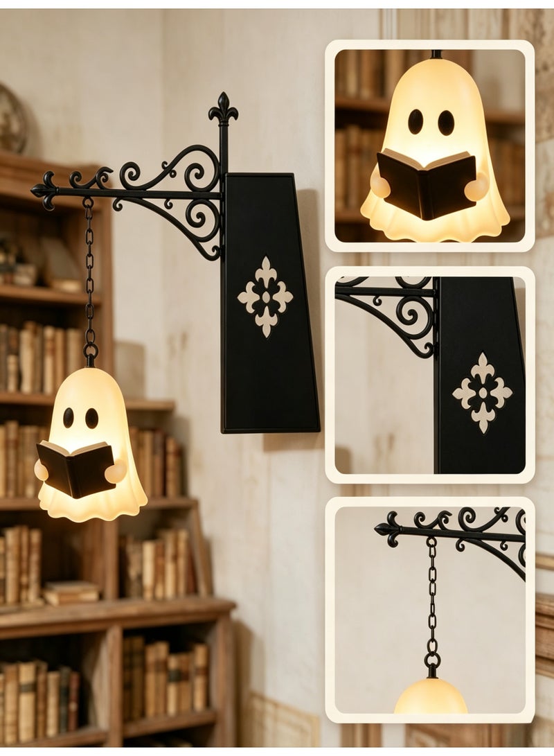 Miniature Street Lamp Book Nook Light, Vintage Ghost Reading Decorative Lamp for Bookshelves - Image 4