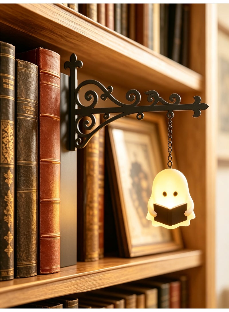 Miniature Street Lamp Book Nook Light, Vintage Ghost Reading Decorative Lamp for Bookshelves - Image 2