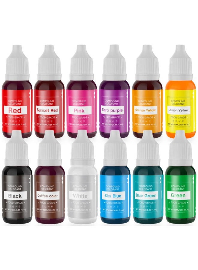 Colaele Food Coloring Set - 12 Color Food Grade Vibrant Food Dye - Image 1