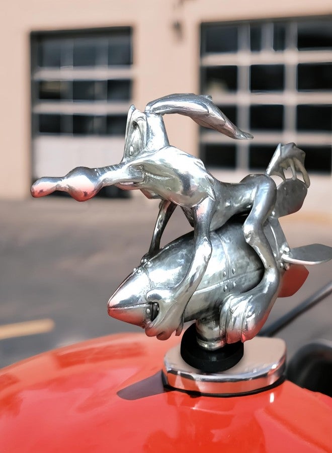 BEMKWG Coyote Trucks Hood Ornament Cartoon Vintage Car Ornaments Inspired by The Classic Animation Metal Rocket Hood Decoration Suitable for All Types of Cars Bonnet Motorcycles Styling - Image 1
