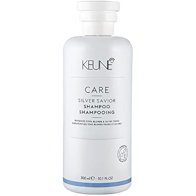 Keune CARE SILVER SAVIOR SHAMPOO, TONING & BRIGHTENING CLEANSER FOR BLONDE & GREY HAIR, 10.1 FL OZ - Image 1