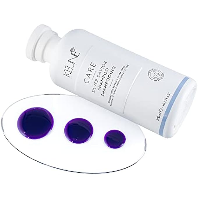 Keune CARE SILVER SAVIOR SHAMPOO, TONING & BRIGHTENING CLEANSER FOR BLONDE & GREY HAIR, 10.1 FL OZ - Image 3