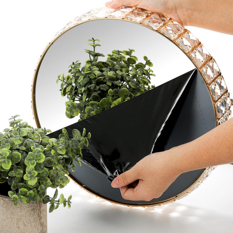 Goaste 3 Pack Crystal Cake Display Stand with Mirror, 14" 12" 10" Metal Pedestal Gold Round Cake Plate Stand, Dessert Cookies Fruit Serving Tray with Shining Crystal Beads for Wedding, Birthday Party - Image 4