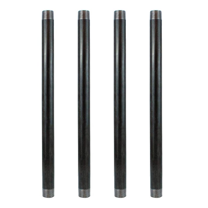 GeilSpace 3/4" Ã— 18" Heavy Duty Pre-Cut Grey Metal Pipe, Industrial Steel Fits Standard 3/4 Inch Threaded Pipes and Fittings - Vintage DIY Industrial Shelving (3/4" Ã— 18", Grey)