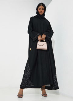 Rosette Abaya Abaya with sides Danteil  embroidery & sleeves  - Image 1