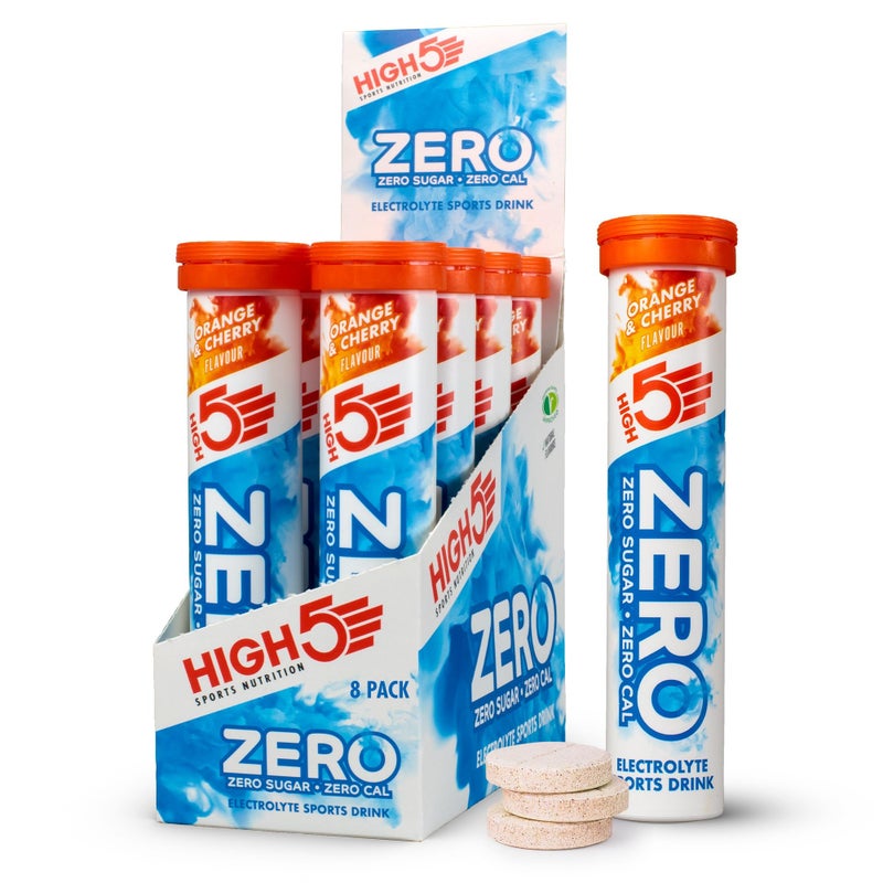 High5 ZERO Electrolyte Tablet - Hydration Tablets Enhanced with Vitamin C - 0 Calories & Sugar Free - Boost Hydration, Performance & Wellness - Orange & Cherry, 160 Tablets (20x, Pack of 8) - Image 1
