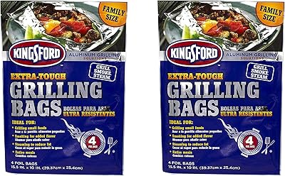 Kingsford Grilling Kingsford Grilling Extra Tough Aluminum Grill Bags, For Locking in Flavors & Easy Grill Clean Up, Recyclable &  - Image 1