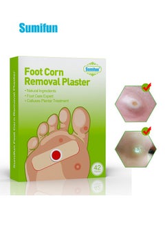Foot Corn Removal Plaster,Natural Ingredients,Foot Care Expert,Calluses Plantar Treatment,Relief Pain From Calluses, Corns, Blisters, Heel Frictions 42 Pcs