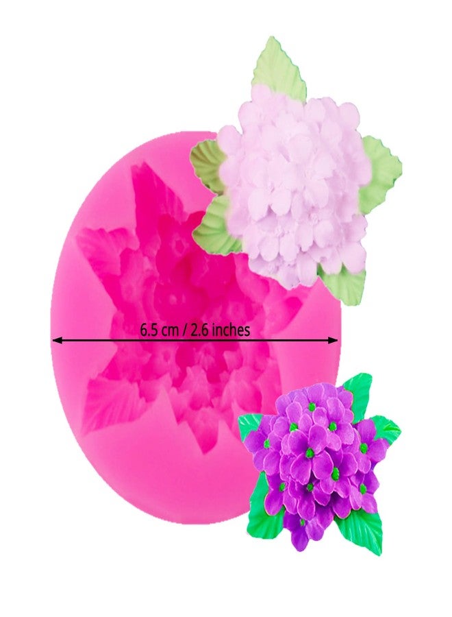 Seedomes 1pc Flower Hydrangea Chrysanthemum Silicone Mold for DIY Fondant Mold Handmade Chocolate Pudding Cupcake Cake Topper Decoration Gum Paste Ice Cube Desserts Candy Jelly Shots Crystal Soap Mould - Image 2