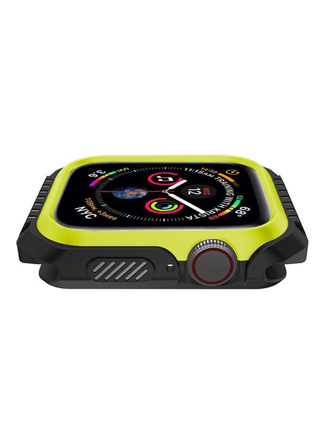 NIBEMINENT Rugged Armor Design Case Compatible With Apple Watch Series 6/5/4/SE Black, Yellow - Image 3