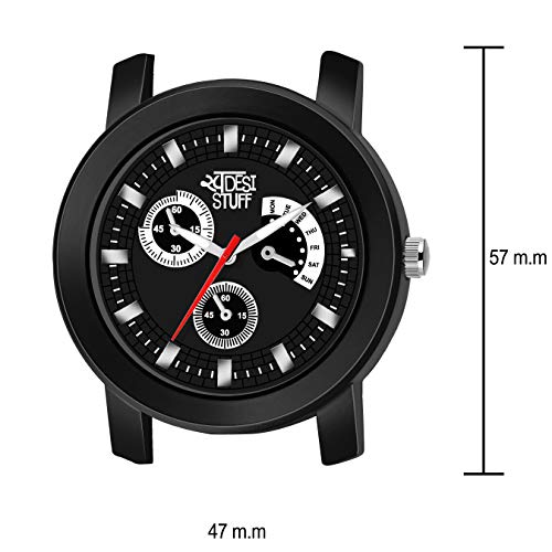 SWADESI STUFF Analogue Black Dial Black Metal Strap Watch for Men and Boy - Image 4