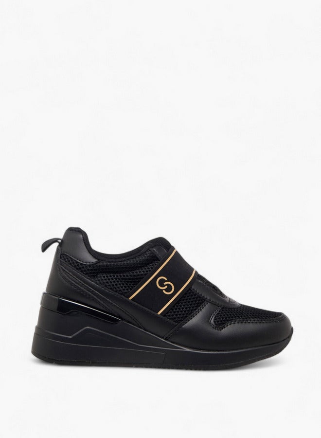 Celeste Women's Panelled Slip-On Wedge Heeled Sneakers  - Image 3