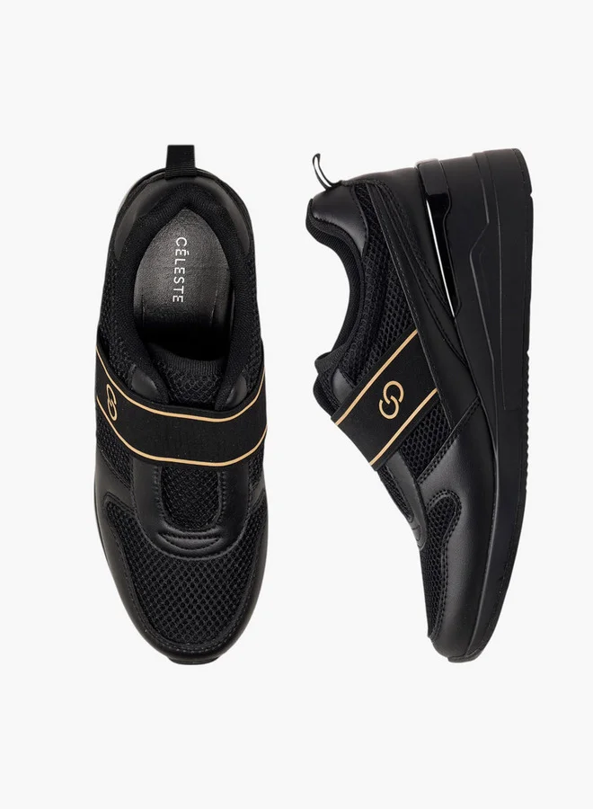 سيليست Women's Panelled Slip-On Wedge Heeled Sneakers