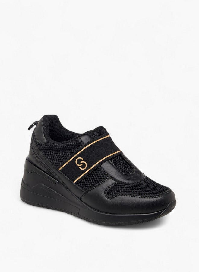 Celeste Women's Panelled Slip-On Wedge Heeled Sneakers  - Image 2