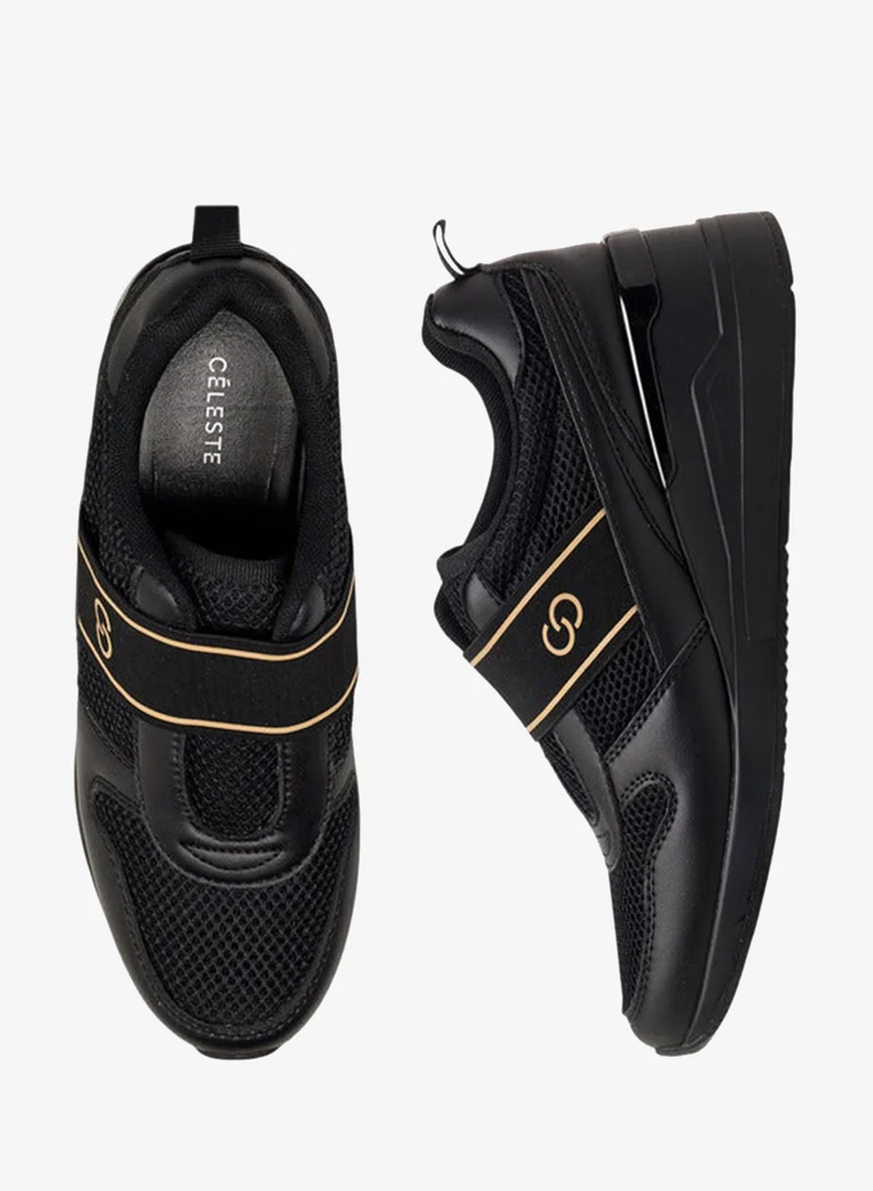 Celeste Women's Panelled Slip-On Wedge Heeled Sneakers