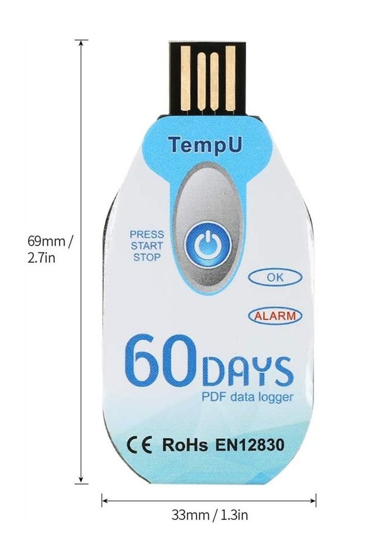 Waterproof USB 2.0 PDF Disposable Temperature Data Logger 60 Days Cold Chain ermometer Recorder for Biological or Medicine Chemical Industry - Image 4