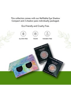 Honeybee Gardens 'Mini Skinny' Eye Shadow Refillable Duo Compact ; Vegan ; Cruelty Free ; Gluten Free ; Talc Free (Canterbury + Cameo)  - Image 5