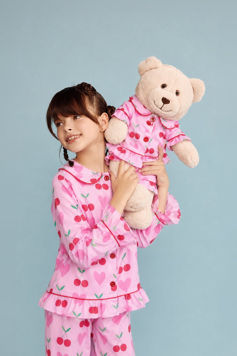 Luna Mia 'Ma' Cherie Pyjama Set With Matching Teddy Bear - Image 1