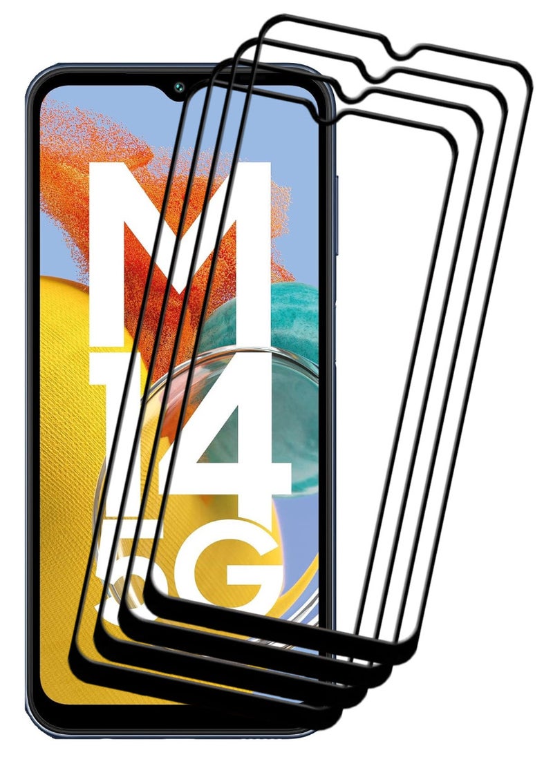 ACLIX 4 Pieces Antistatic ESD Dustproof Premium Quality High Definition Tempered Glass Screen Protector Designed For Samsung Galaxy M14 - Image 1