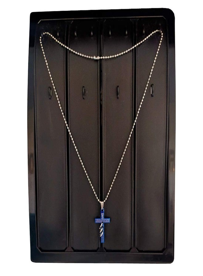 Sullery Christmas Gift Lord Holy Jesus Christ Crucifix Cross Locket Blue Stainless Steel 01 Necklace Pendant for Men and Women - Image 4