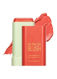 Mysense Mysense Orange Cream Blush Stick OntheGo Blush Multiuse Makeup Blush Stick for Cheeks Lips Eyes Solid Moisturizer Stick Blush Makeup Natural Matte Finish Waterproof LongLasting 03 Coral Orange 