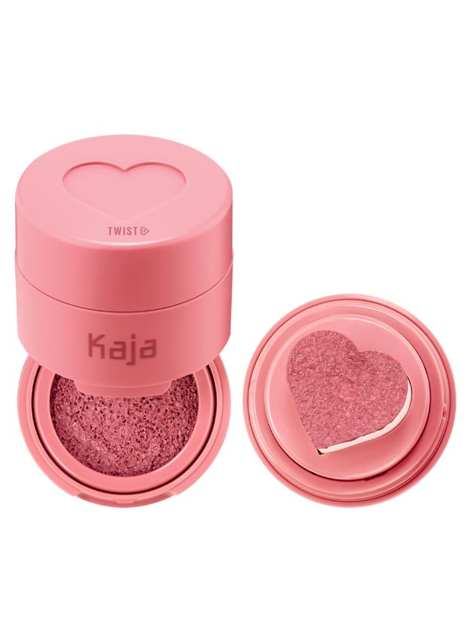 KAJA Blusher Cheeky Stamp 01 Coy Kbeauty Cute Makeup Buildable Blendable Shade with Heartshaped Applicator Sunkissed Finish Travel size Hygienic Portable Korean Makeup 017 Oz - Image 3