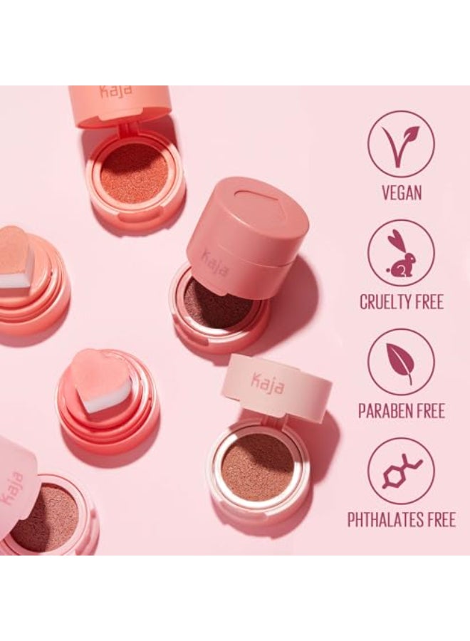KAJA Blusher Cheeky Stamp 01 Coy Kbeauty Cute Makeup Buildable Blendable Shade with Heartshaped Applicator Sunkissed Finish Travel size Hygienic Portable Korean Makeup 017 Oz - Image 4