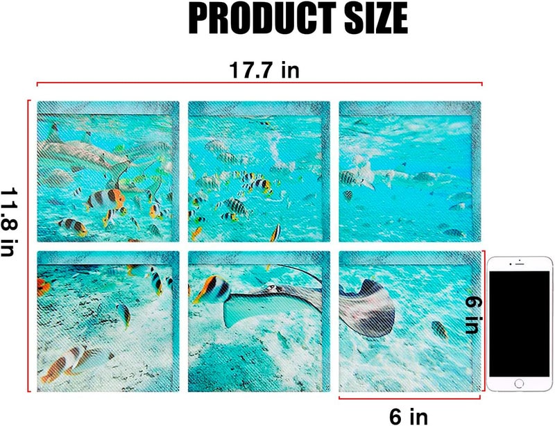 ChezMax Bath Treads Stickers Stone Pattern Square 3D Adhesive Anti Slip Tub Tattoos Safety Decals Mat Waterproof Shower Tub Sticker Bathtub Appliques for Bath Pools Home Decor 6 Pcs 5.11" X 5.11" - Image 2