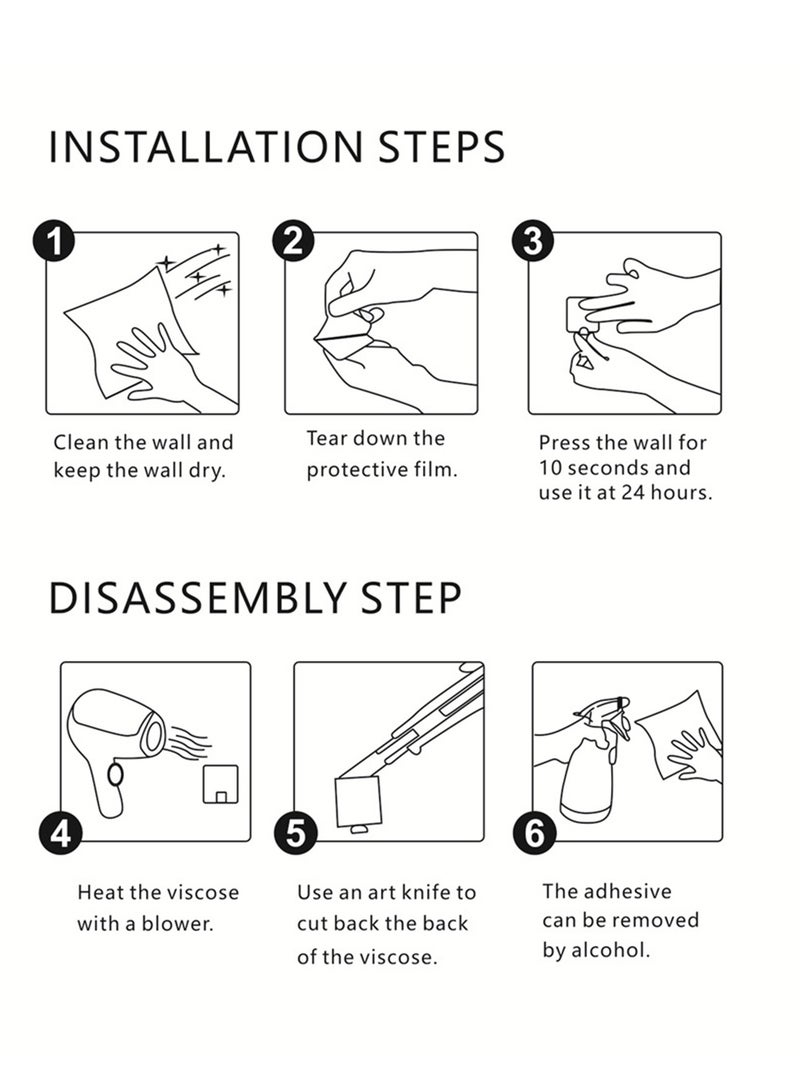 Wall Hooks Heavy Duty 8 Pack Adhesive Hooks Stainless Steel Hangers Nail Free Utility Hooks, Self Adhesive Hooks for Hanging Clothes Towel Calendar Available For Bathroom Home Kitchen (Silver) - Image 2