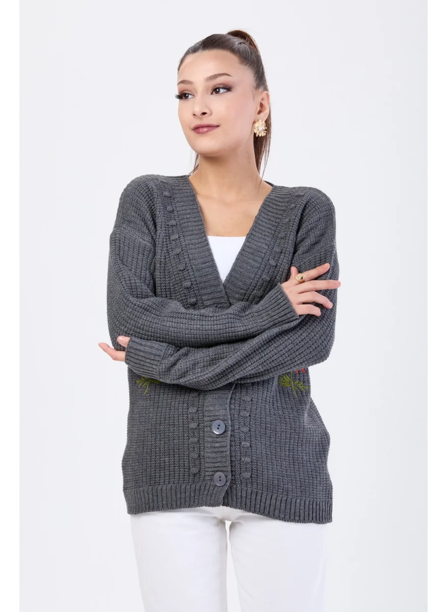 Tofisa 23088-ANTHRACITE Knitwear Cardigan
