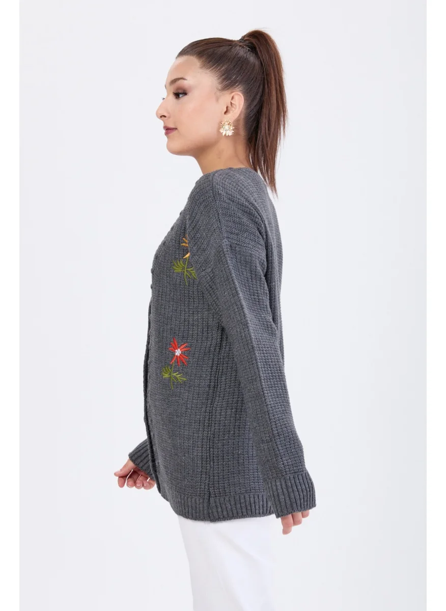 Tofisa 23088-ANTHRACITE Knitwear Cardigan