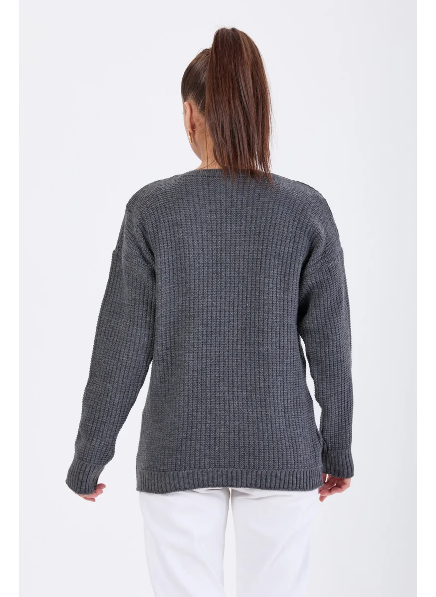 Tofisa 23088-ANTHRACITE Knitwear Cardigan