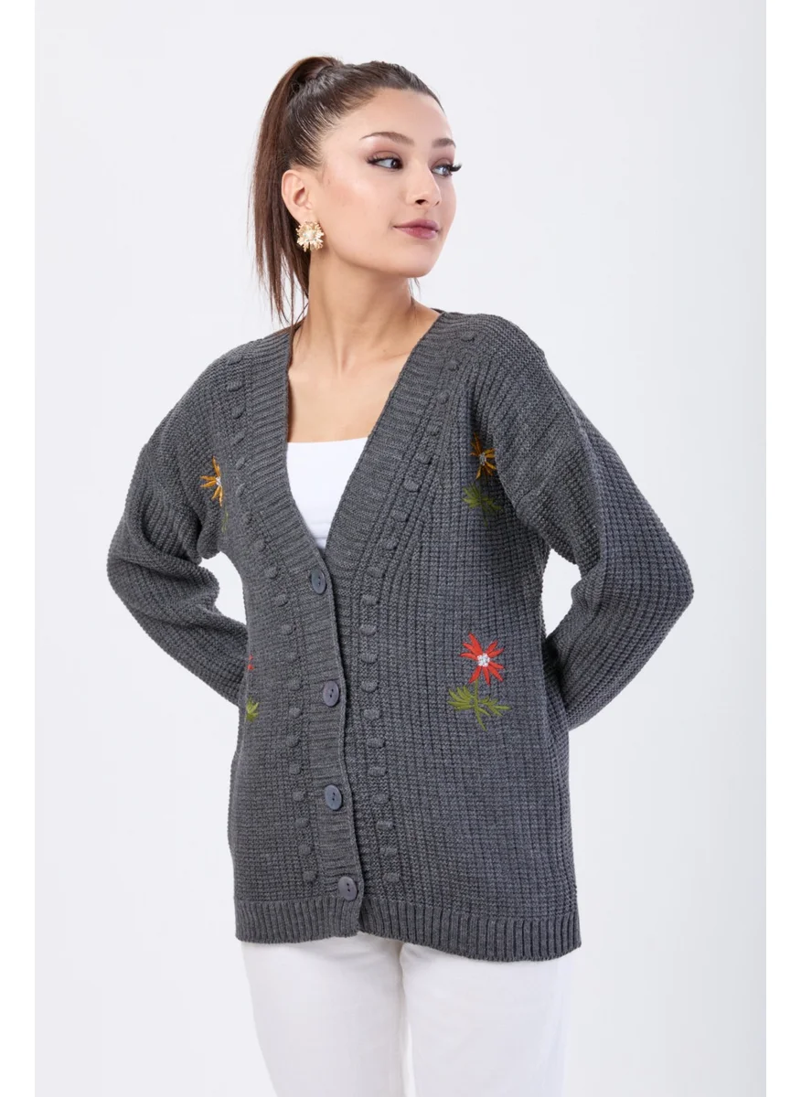 Tofisa 23088-ANTHRACITE Knitwear Cardigan