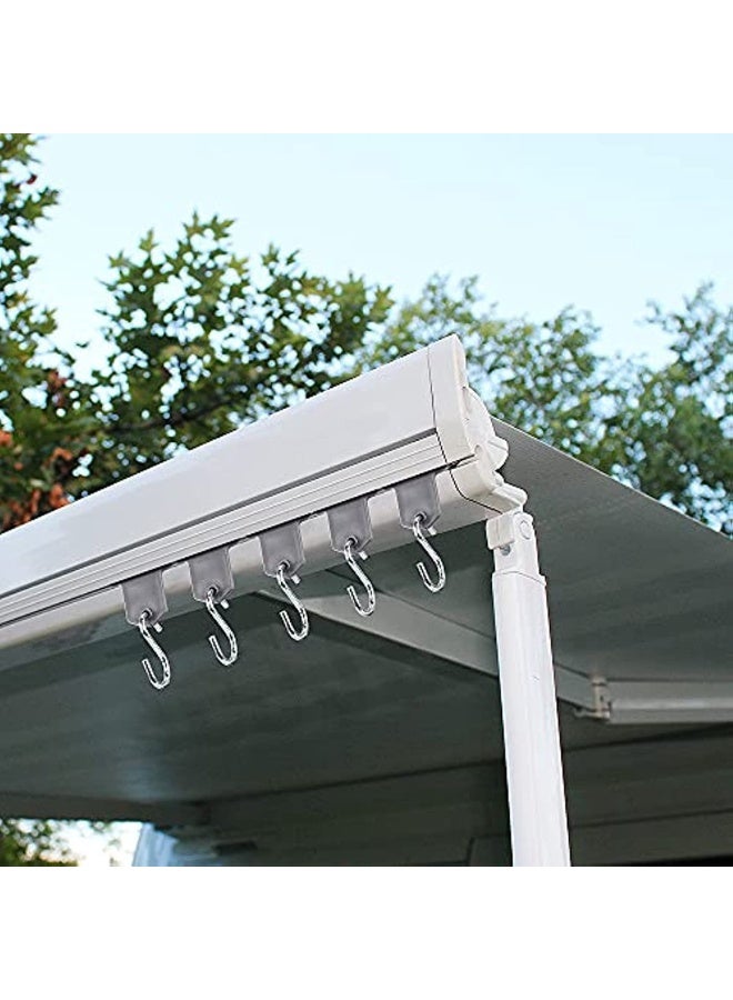 Piping Rail Hooks Set Of 16 Rv Awning Hooks Camping Awning Hooks Piping Rail Accessories For Motorhome Caravan Party Camping Tent Indoor And Outdoor Decoration
