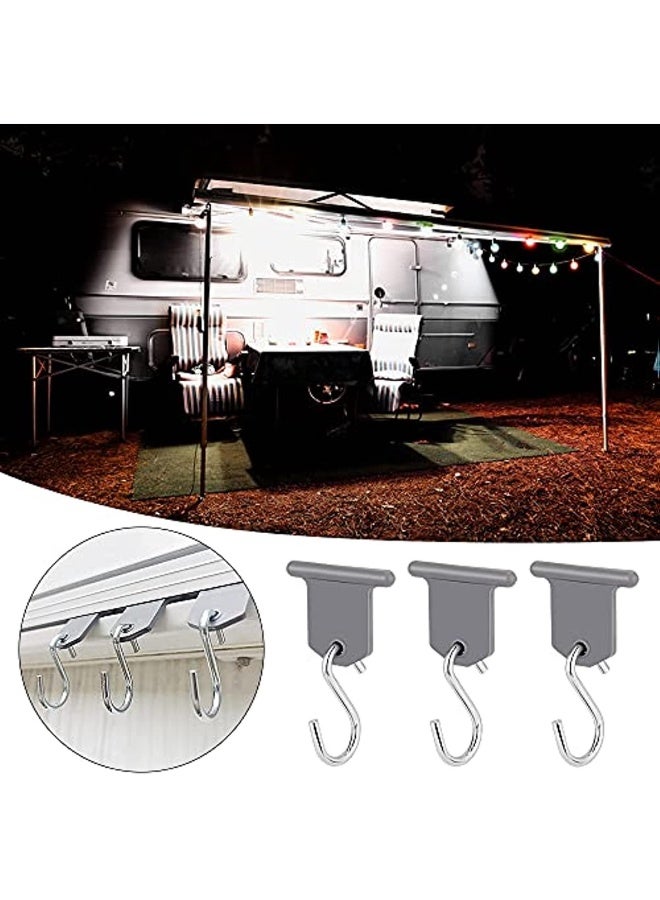 Piping Rail Hooks Set Of 16 Rv Awning Hooks Camping Awning Hooks Piping Rail Accessories For Motorhome Caravan Party Camping Tent Indoor And Outdoor Decoration