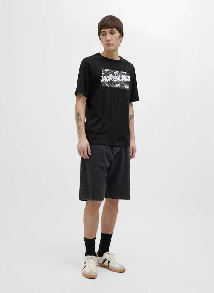 جاك اند جونز Jjhawaii Hawaii Graphic Print Crew Neck T-Shirt