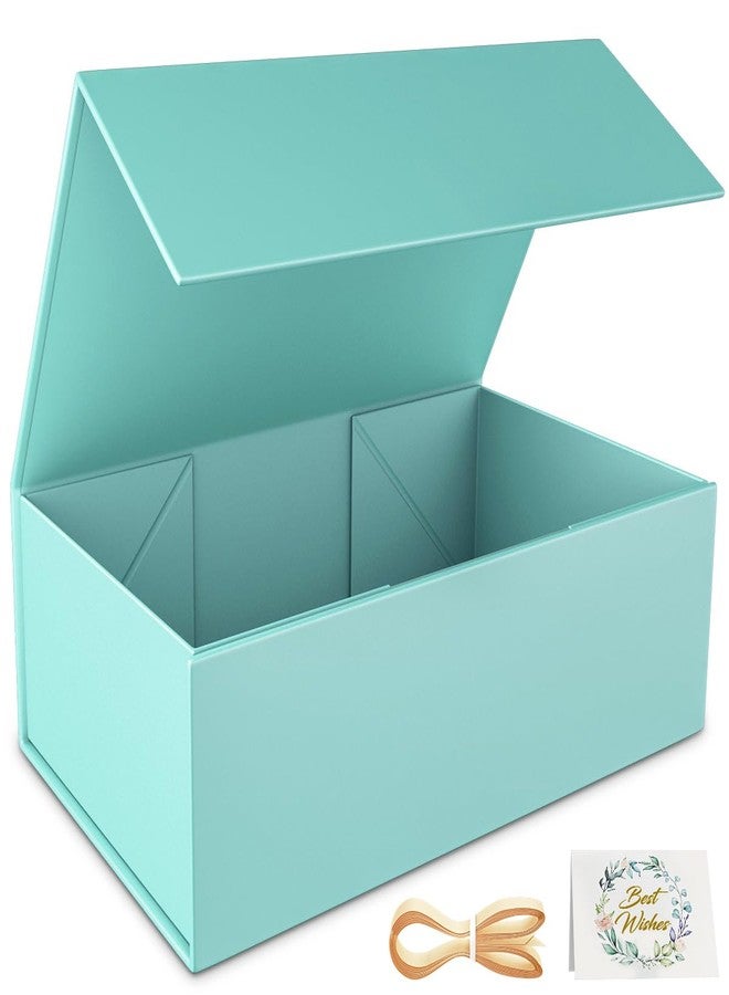 RYDDOY Green Gift Box, 12x6x4'' Gift boxes for Presents with Lids Magnetic Closure Rectangle Collapsible for bridesmaid Gifts Box, Wedding, Christmas Day and Birthday Party - Image 1