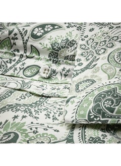 Zaboon Duvet cover and 2 pillowcases, green/white, 240x220/50x80 cm  - Image 5