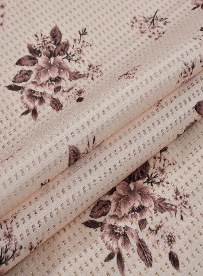 DECOMIZER Center Table Cover | Cotton Flower Printed Table Cover | Luxurious Net Tablecloth | Tea Table Cover for Living Room | 40x60 Inch | Coffee Rose - Image 3