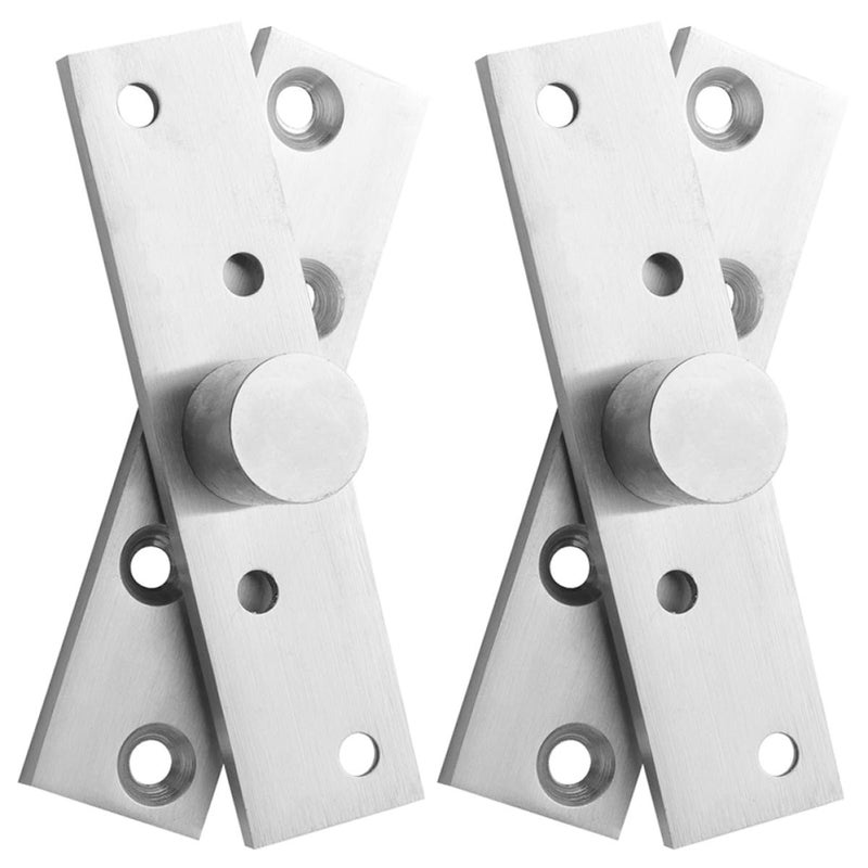 2Pcs Stainless Steel 360 Degree Rotating Hidden Hinges For Cabinet Shed Window Door - Image 2