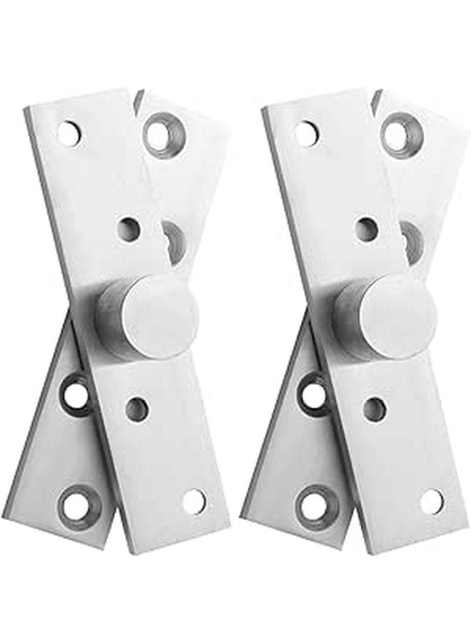 2Pcs Stainless Steel 360 Degree Rotating Hidden Hinges For Cabinet Shed Window Door - Image 1