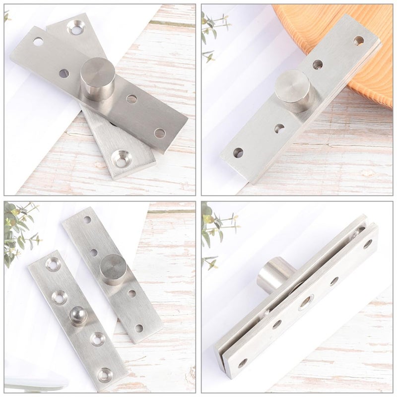 2Pcs Stainless Steel 360 Degree Rotating Hidden Hinges For Cabinet Shed Window Door - Image 4