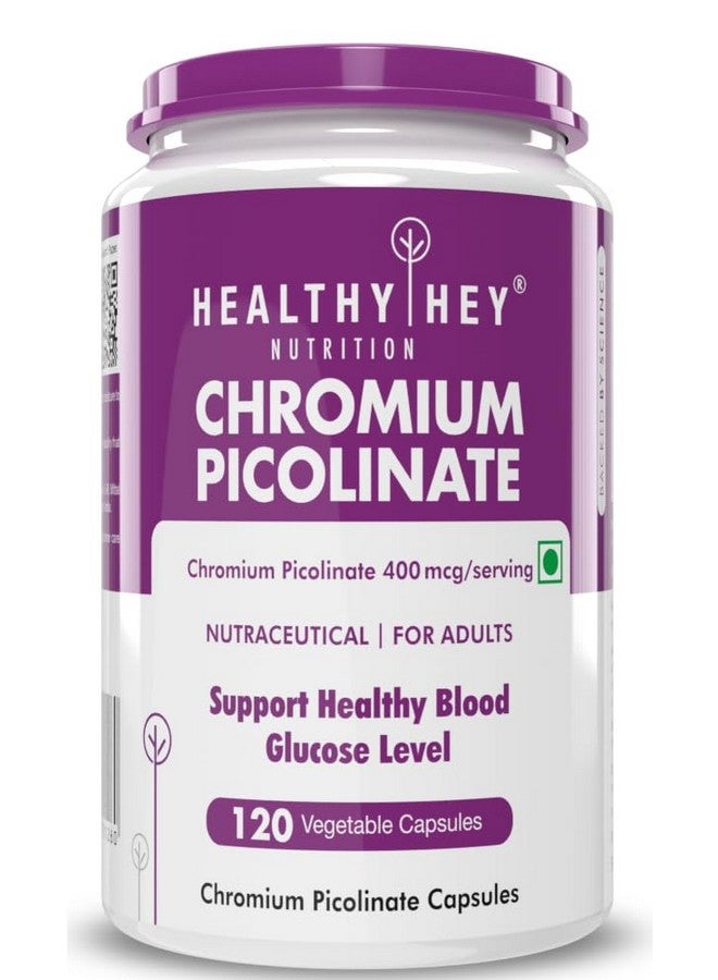 HealthyHey Nutrition HealthyHey Nutrition Chromium Picolinate -Support Glucose Metabolism (High Absorption) 120 Capsules, Non-GMO, Gluten Free  - Image 1